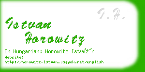 istvan horowitz business card